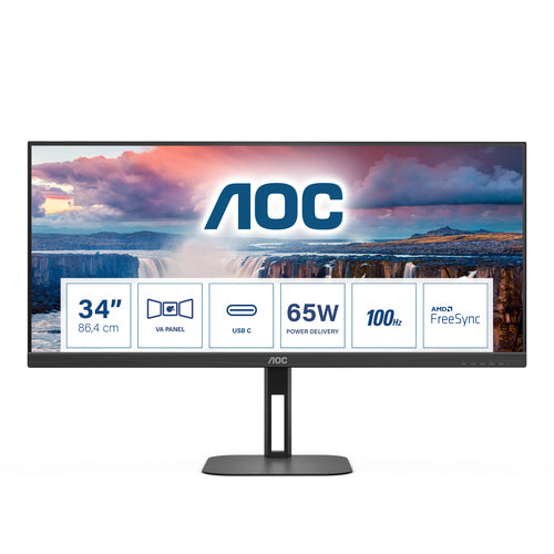 AOC V5 U34V5C/BK computer monitor 86.4 cm (34 AOC V5 U34V5C/BK computer monitor 86.4 cm (34